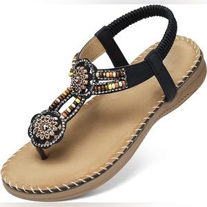 NEW Beaded Boho Thong Sandal
